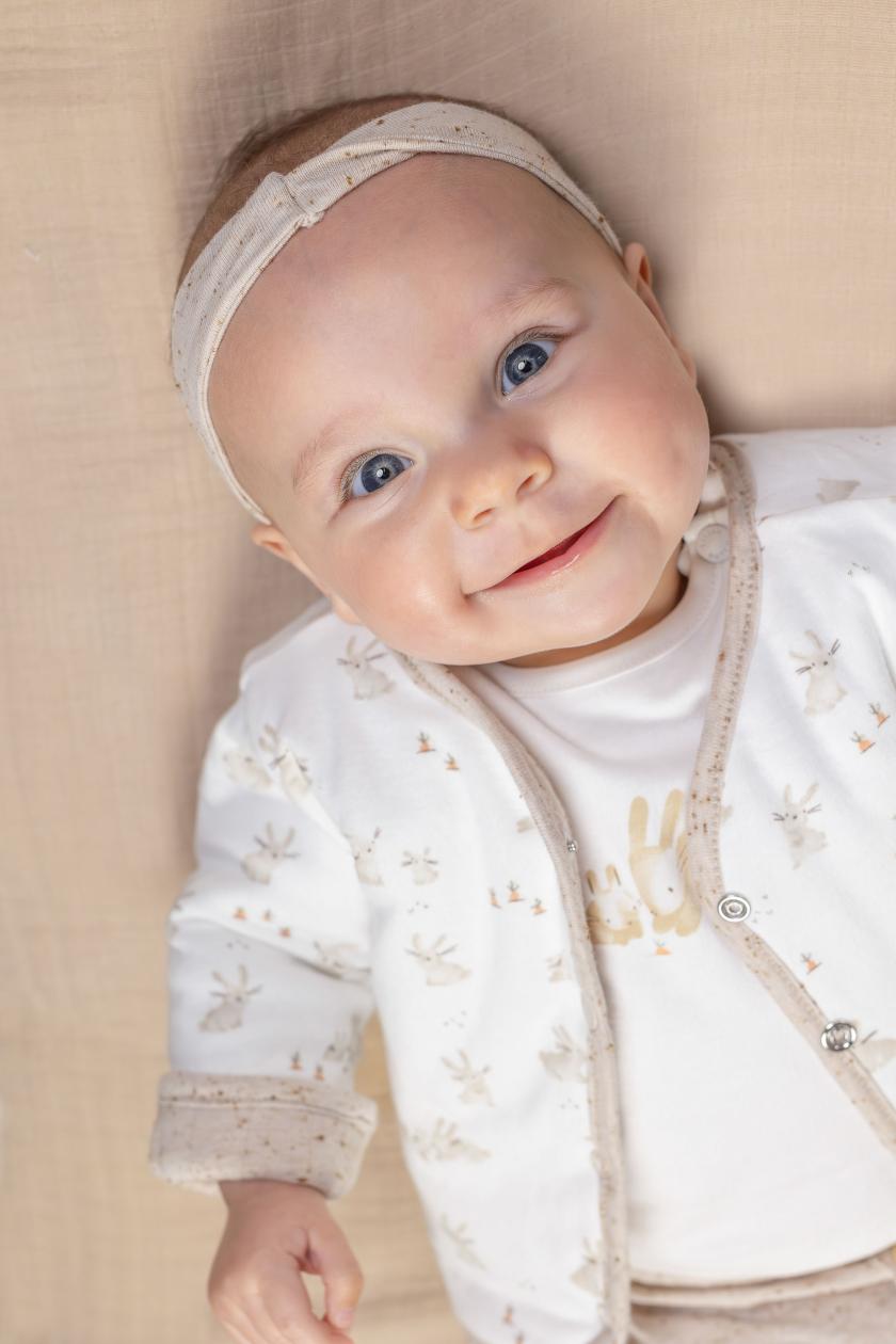 Reversible cardigan Little Dutch baby bunny